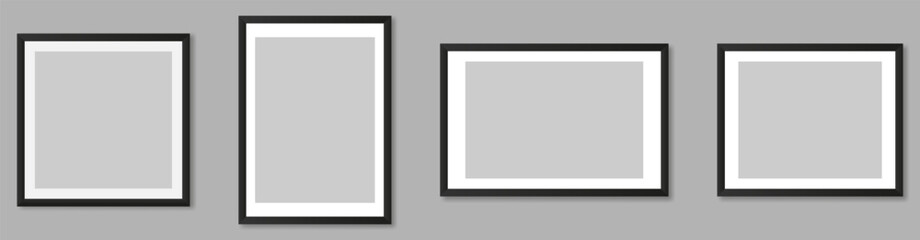 Realistic picture frame mockup
