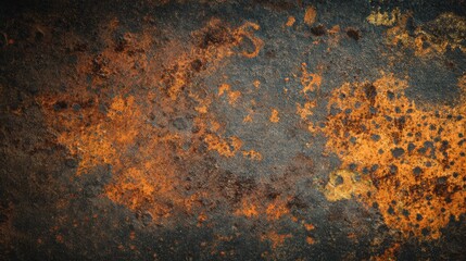 dark weathered rusty metal background texture or backdrop, banner size 