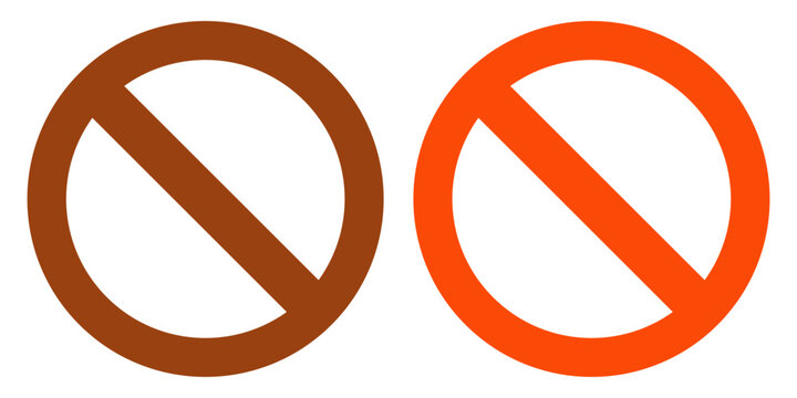 red circle sign for prohibition, stop, danger. stop sign	
