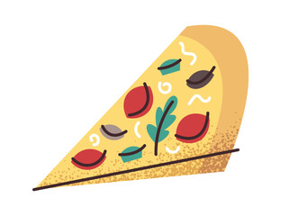 Pizza slice sticker fast food