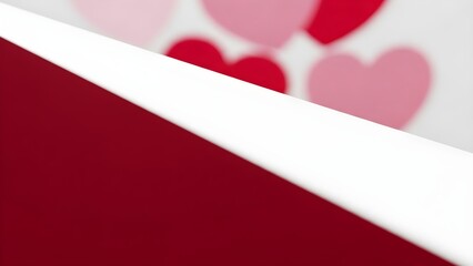 Hearts and Red Background