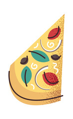 Tasty pizza slice delicious food