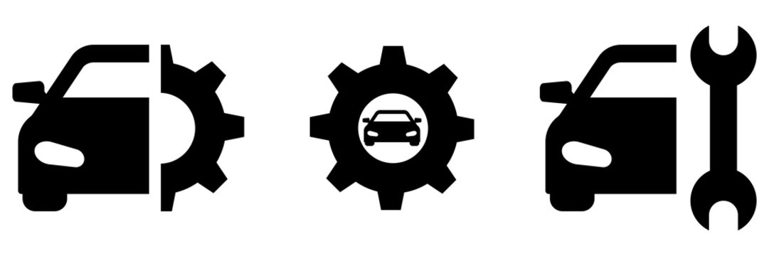 Car service icon set
