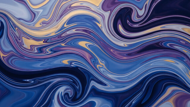 abstract background with blue waves - Powered by Adobe