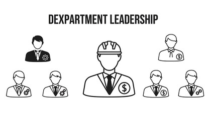 Department Leadership Team Management Illustration.
