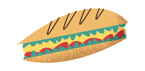 Bun with filling street food