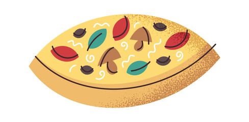 Cooked pizza favorite savory snack