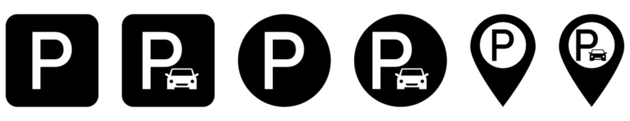 Parking black sign © WorldArt