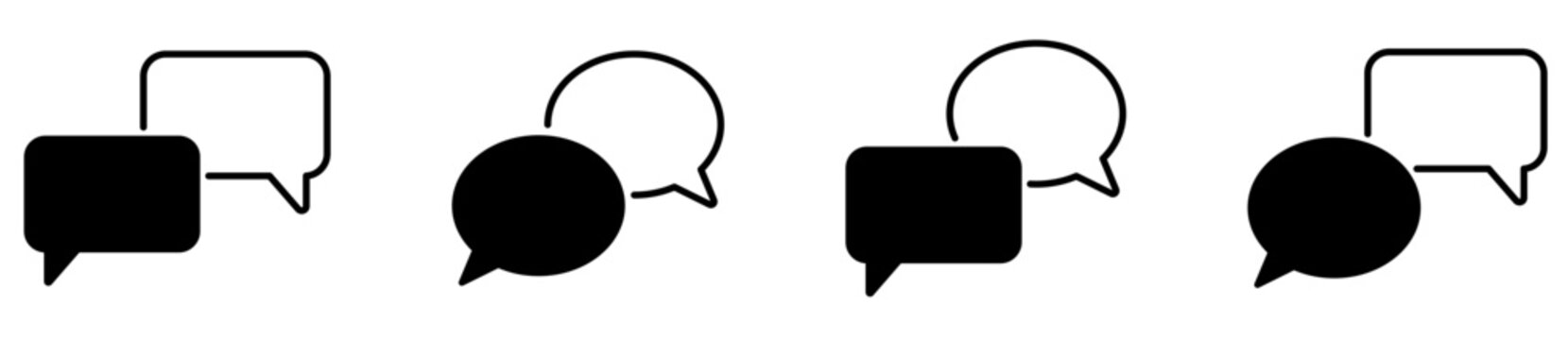 Talk bubble speech icons