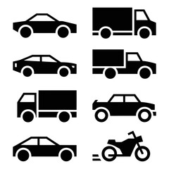 Naklejka premium transportation icons set