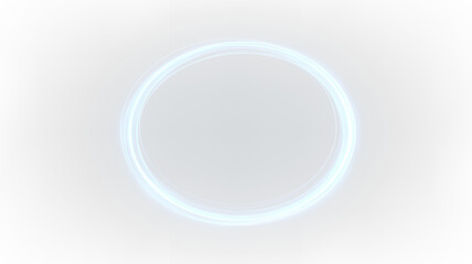 Blue circular light effect on transparent background for design use in various digital and print applications