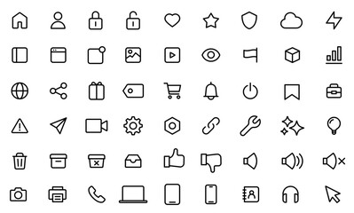 マイページ、UI、ユーザーインターフェイスの編集可能なラインアイコン