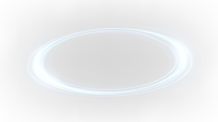 Blue light circle with transparent background for use in design projects or visual content creation activities