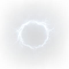 Circle of light appears with energy on a transparent background showing effects of power and movement without defined shapes or colors