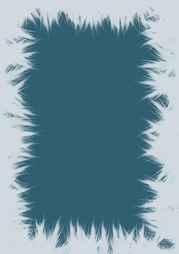 Cadre d&eacute;coratif avec bordure effet fourrure bleu &ndash; Fond &eacute;l&eacute;gant pour designs cr&eacute;atifs et mises en page artistiques