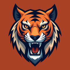 A detailed-roaring-tiger-head-with-sharp-fangs 