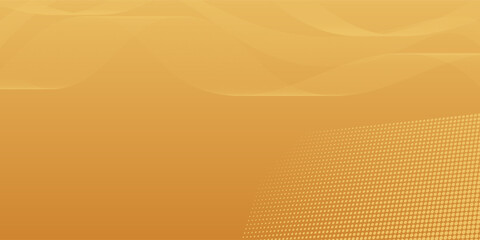 Abstract geometric shape golden background with smooth gradient and wavy line