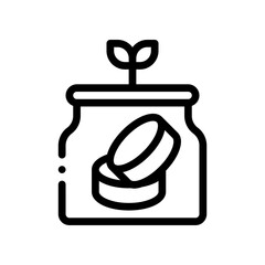 investment savings line icon