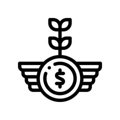 passive income line icon