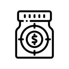 savings goal line icon