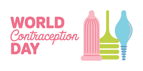 World Contraception Day Symbols Awareness Campaign Poster