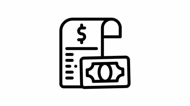 bill animated icon - Motion Graphic Elements for Business ,Presentations and Design