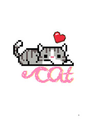 Cute Pixel Art on a white board