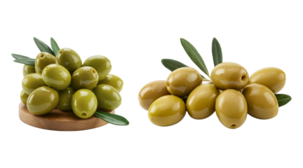 green olives on a transparent background
