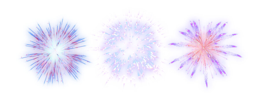 set of multi colours sky shot fire works 