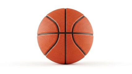 Fototapeta premium Vibrant orange basketball for sport game equipment team play active lifestyle isolated on white background