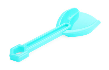 Plastic shovel isolated on white. Children's beach toy