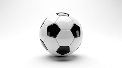 Classic black and white soccer ball for professional sports games isolated on white background