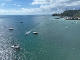 Herradura Bay, Costa Rica: Sailboats and Lush Coastline