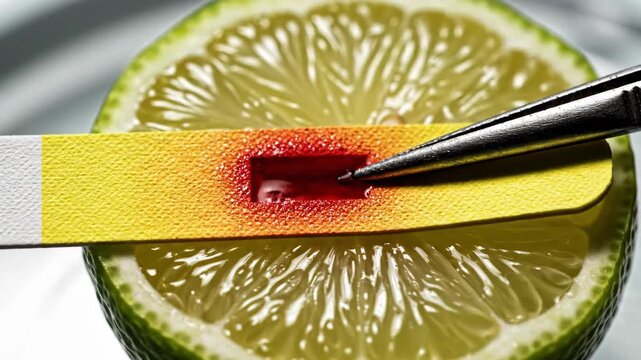 Watch as lime juice interacts with test strips, revealing stunning color changes. This simple science experiment showcases acidity in a fun and engaging way.