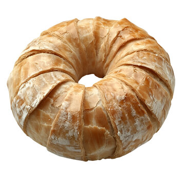 Round layered bread with rossette design