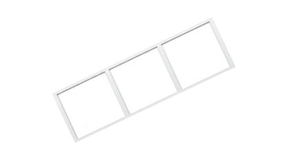 Modern white picture frame set