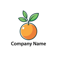 orange silhouette logo vector line art logo design