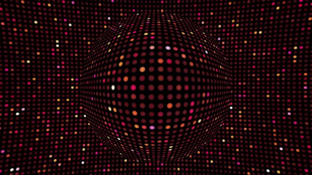 Colorful flashing LED lights party background. Glowing disco video wall animation. Suitable as a party or music background. Dynamic full HD and looping animation.