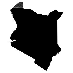 Kenya map silhouette national border geography graphic illustration