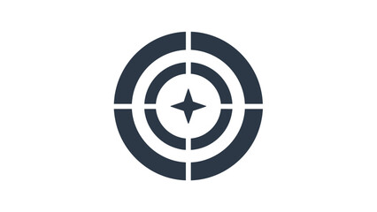 Modern target logo with star center for business goals, Generative AI.