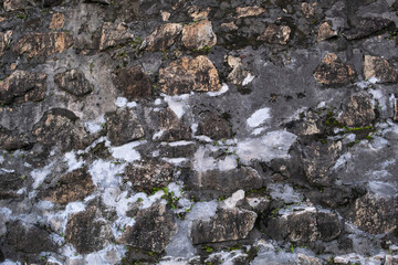 Stone wall of the old fort in Galle, Sri Lanka