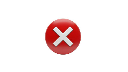 Obraz premium Red X button sign