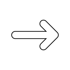 Right Arrow Icon &ndash; Forward Navigation Direction Symbol