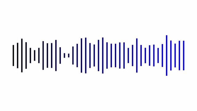 sound Audio waveform spectrum animation. sound wave audio wave form isolated on a transparent background. Audio sound waveform background.