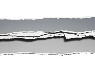 Torn paper strip revealing a gray background, horizontal banner