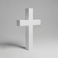 Obraz premium Minimalist white cross
