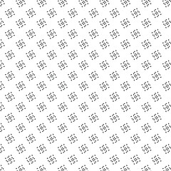 Black and white vector seamless pattern with small diamonds , star shapes ,rhombuses .Abstract black and white geometric texture .Simple minimal wide repeat background .