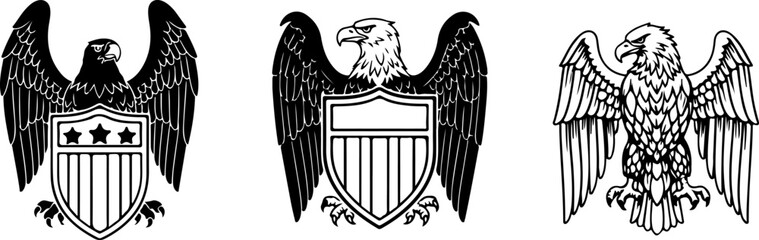 Freedom Eagle Emblem Vector Illustration
