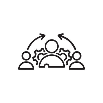 COLABORATE ICON , TEAMWORK ICON VECTOR