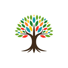 Fototapeta premium tree logo design very cool